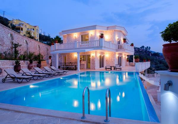 A large private infinity pool and extensive terrace